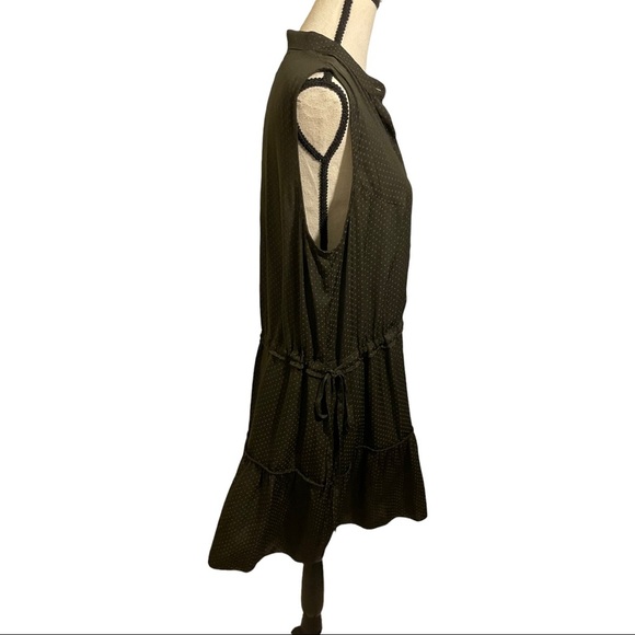 All saints dress size 10 tiiered waist has drawstring. Brown Polk dot. - Picture 6 of 15